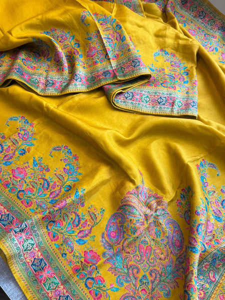 Pure Munga Silk Banarasi Saree with Traditional Meena Weaving