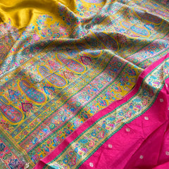 Pure Munga Silk Banarasi Saree with Traditional Meena Weaving