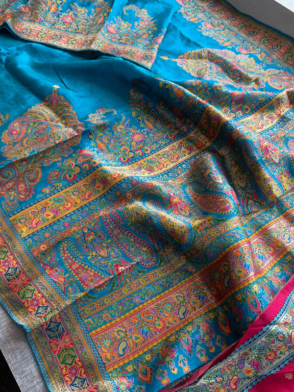 Pure Munga Silk Banarasi Saree with Traditional Meena Weaving