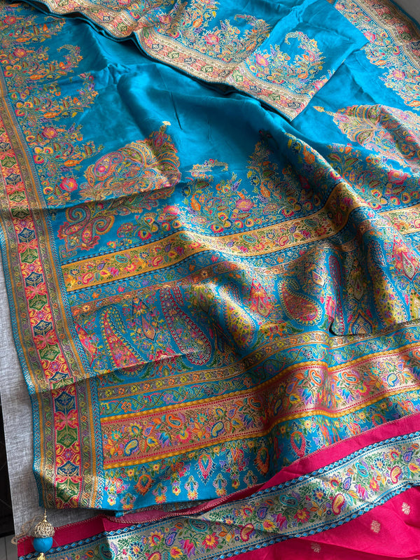 Pure Munga Silk Banarasi Saree with Traditional Meena Weaving
