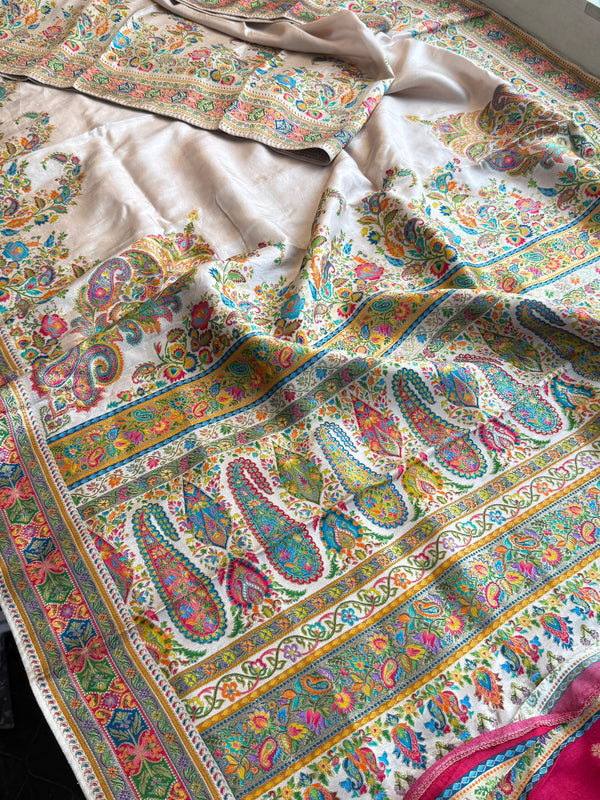 Pure Munga Silk Banarasi Saree with Traditional Meena Weaving