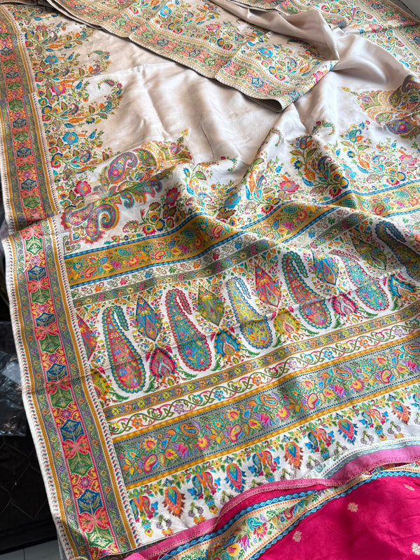 Pure Munga Silk Banarasi Saree with Traditional Meena Weaving