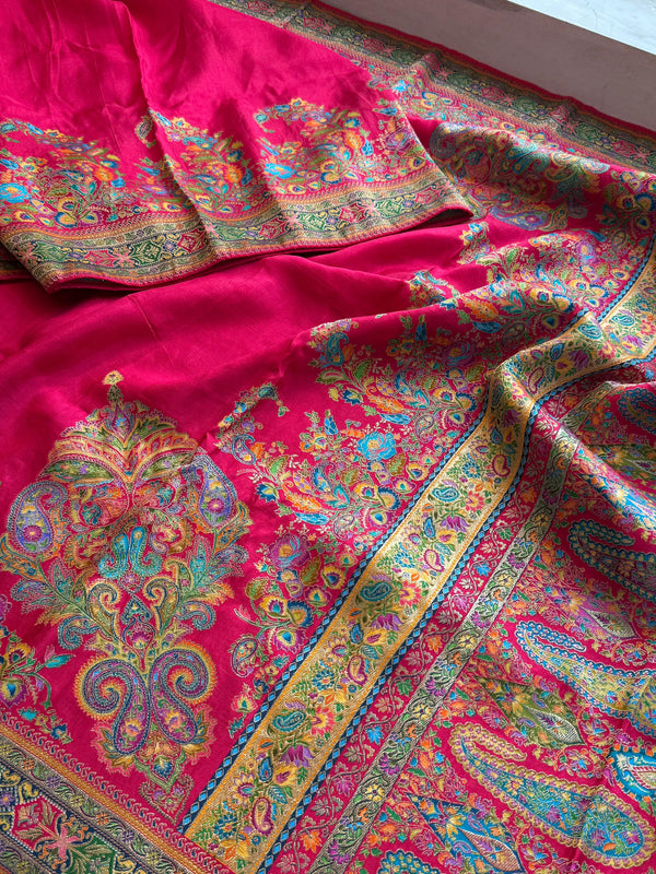 Pure Munga Silk Banarasi Saree with Traditional Meena Weaving